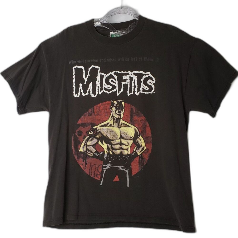 MISFITS 2001 25 Year Anniversary Black T Shirt Mens Size XL